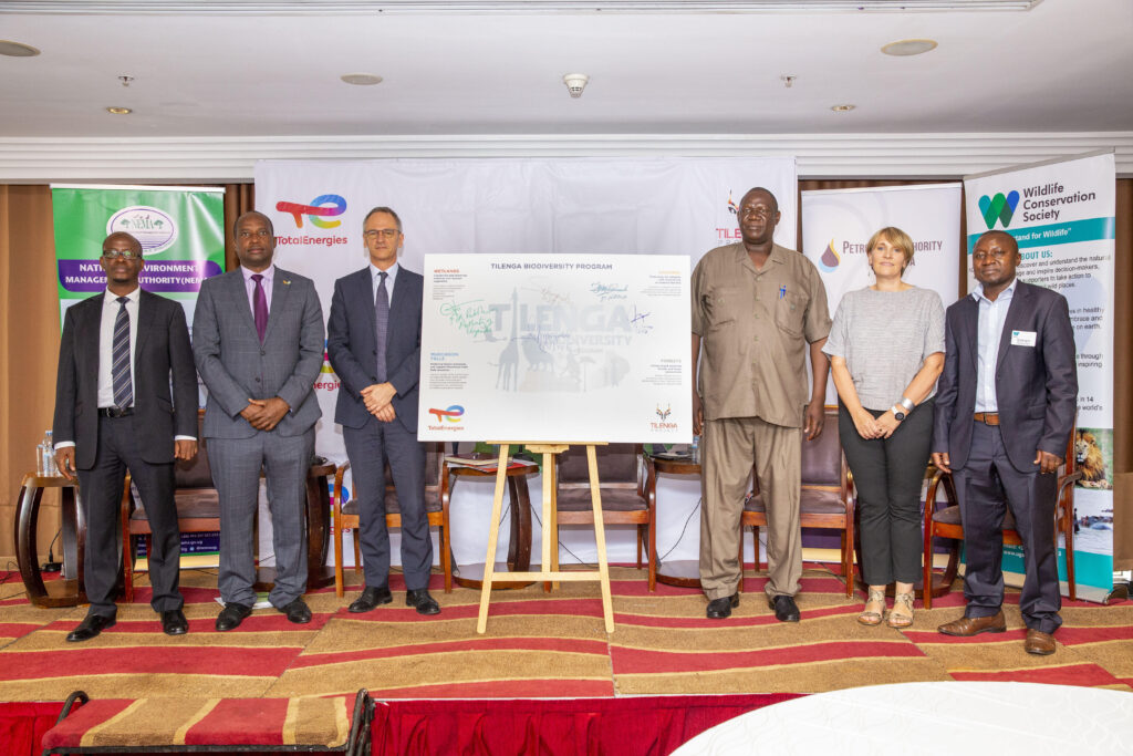 Philippe Groueix General Manager TotalEnergies EP Uganda, third left, with other officials during the launch in Kampala. Courtesy Photo.