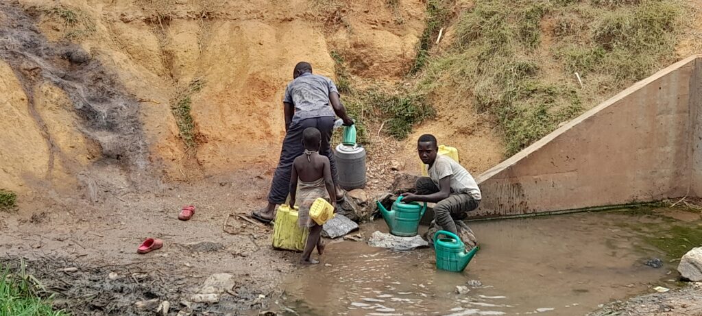 One of the streams which were affected by the construction of oil roads in Hohwa and Nyamasoga in Buseruka sub-county have never been re-established. Photo by Robert Atuhairwe.