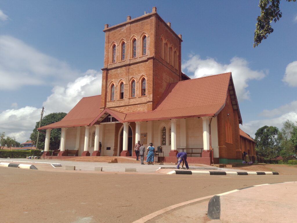 Final touches in preparations on tomorrow's Golden Jubilee. Photo by Peace Lawrence Ayesigwa.