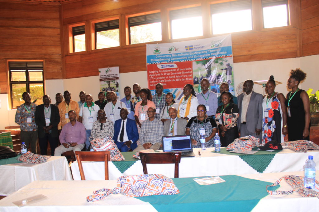 Ecologists pose for a photo on May 17 to 18 at Miika Eco Resort Hotel in Hoima city in Western Uganda to discuss strategies on how to conserve sacred natural sites. Photo: Robert Atuhairwe/The Albertine Journal.