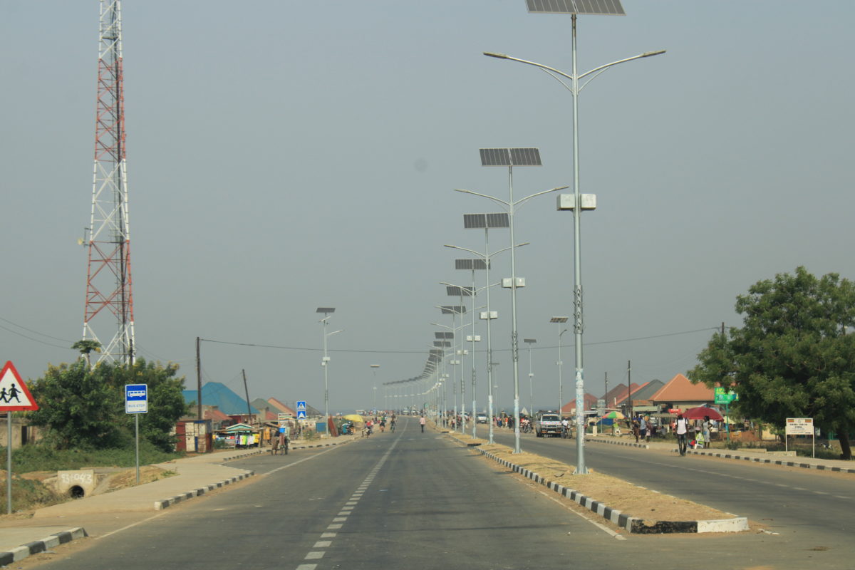 Solar Panels powering street lights in Buliisa district in Western Uganda. Photo: Robert Atuhairwe/The Albertine Journal.