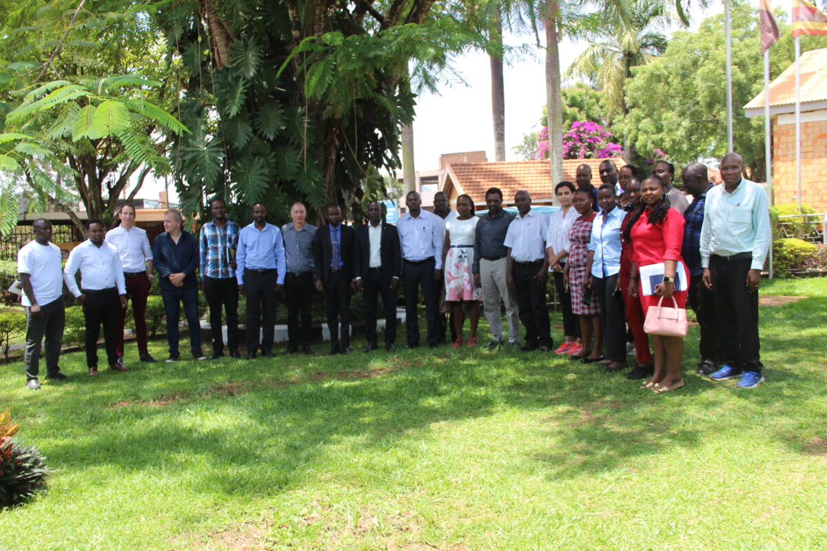 Leaders after consultants presented the project inception report at Kolping Hotel in Hoima City on April 24. Credit: Robert Atuhairwe/The Albertine Journal.