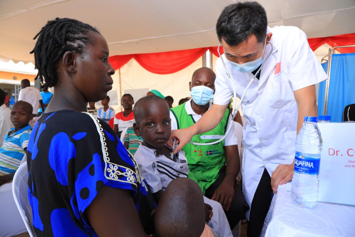 Residents receiving healthcare services at no cost on Wednesday in Kikuube district. Credit: Courtesy.