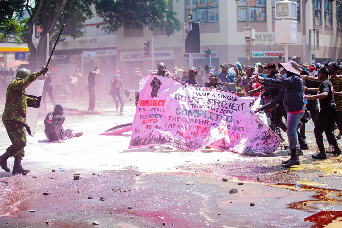 Kenya protest on June 25. Credit: CNN
