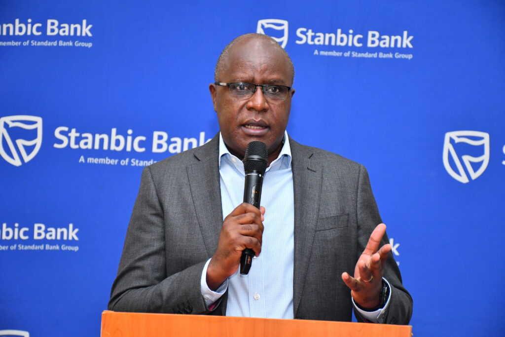 Francis Karuhanga, the Stanbic Uganda Holdings Limited making remarks during the Forum